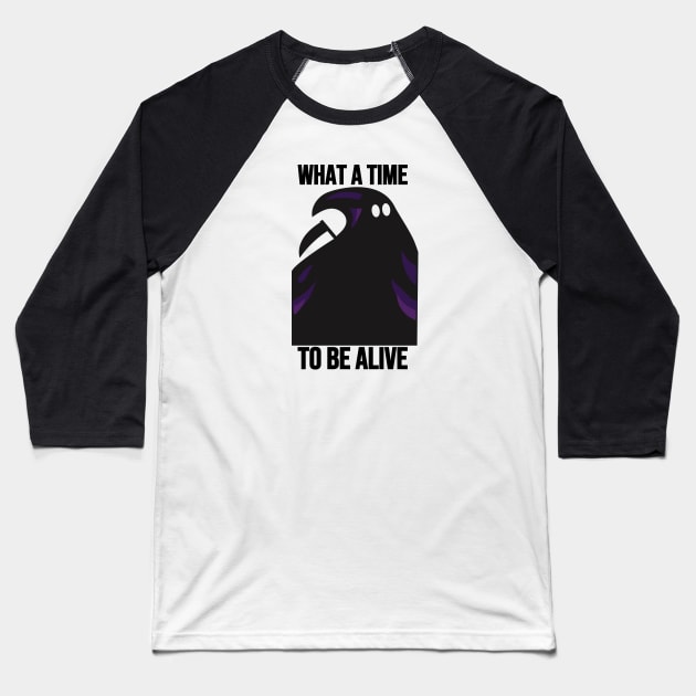 What A Time To Be Alive Baseball T-Shirt by HobbyAndArt